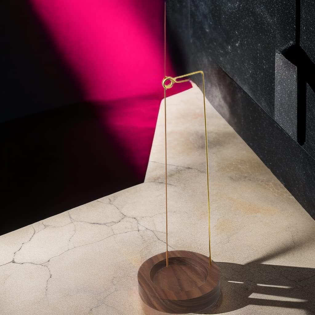 Soporte para incienso, soporte para palo de incienso anti-ceniza voladora con colector de cenizas de vidrio extraíble, soporte para quemador de