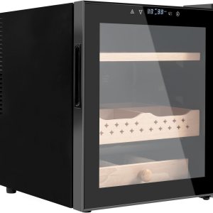 Waleaf Gabinete de control de temperatura eléctrico 50L Puerta de vidrio templado de doble capa eléctrica independiente con control de humedad de Waleaf Gabinete de control de temperatura eléctrico 50L Puerta de vidrio templado de doble capa eléctrica independiente con control de humedad de