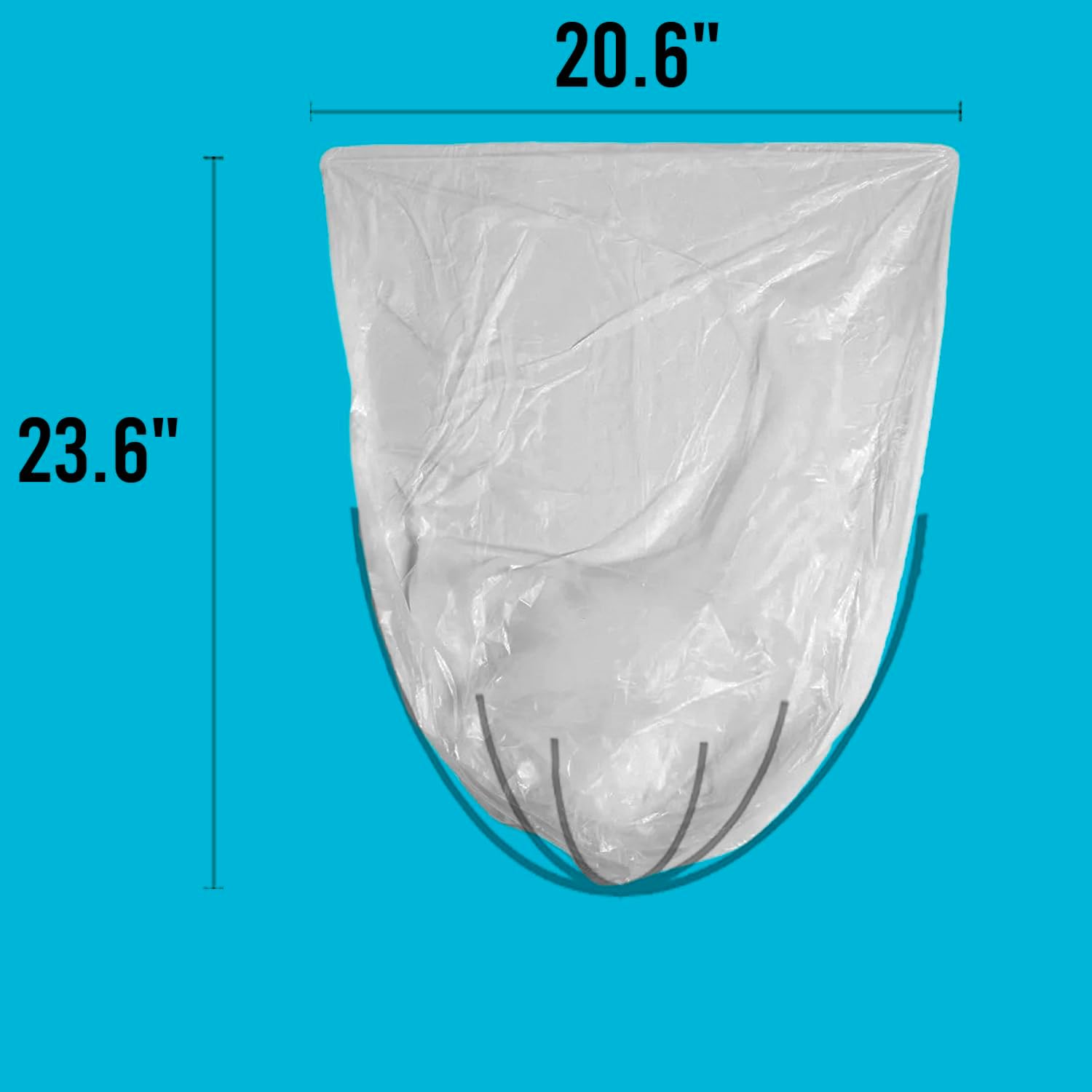 BEIDOU-PAC Bolsas de basura de 4 a 6 galones, 300 unidades a granel, bolsas de reciclaje de plástico transparente, bolsas de basura multiusos para