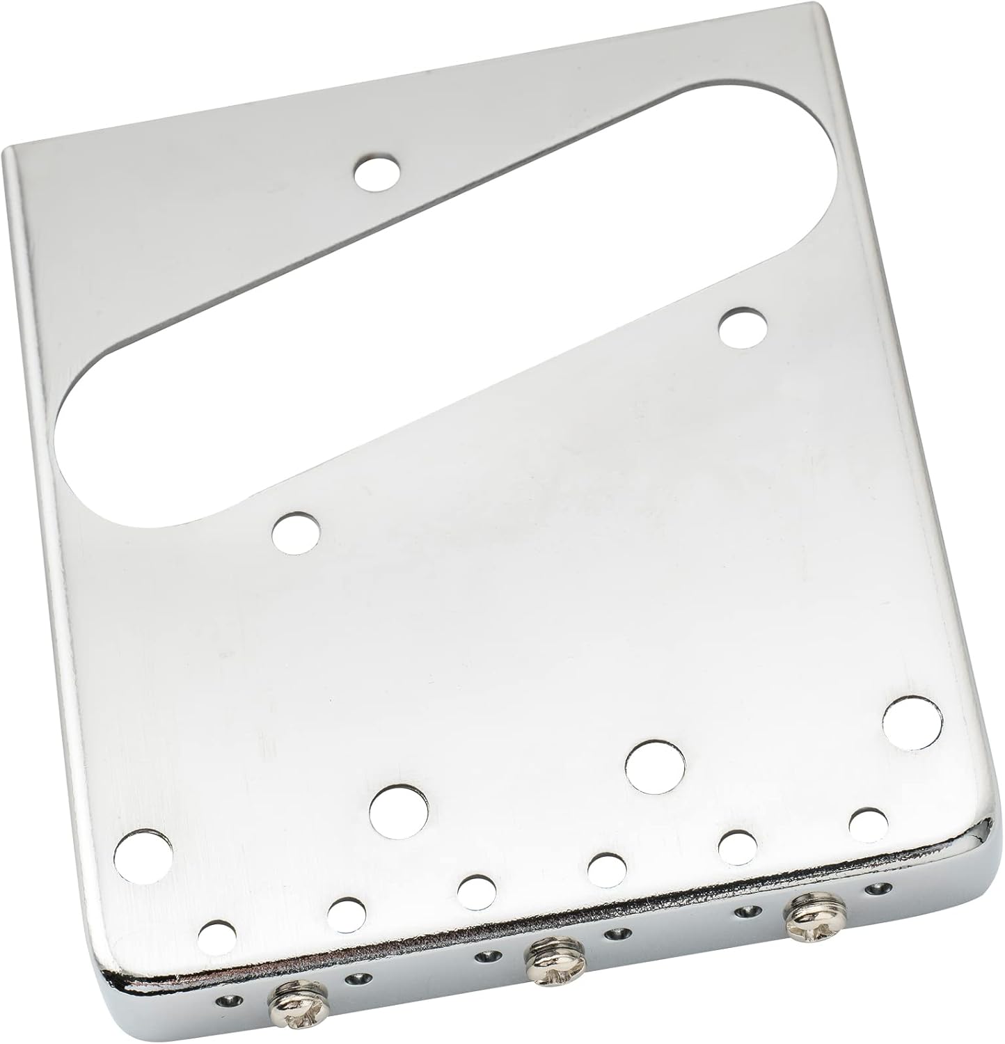 Wilkinson WTB Brass Compensated 3-Saddle Guitar Telecaster Bridge Asamblea para Fender Tele Style Piezas de repuesto de guitarra eléctrica, cromo