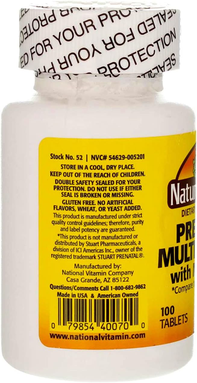 Nature’s Blend Fórmula prenatal multivitamínica 100 CT (paquete de 2)