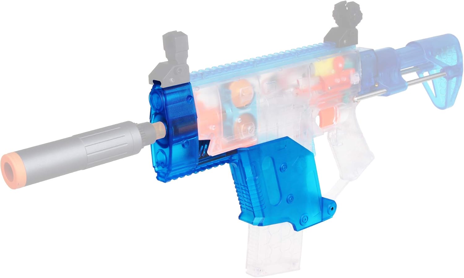 WORKER Modblasters – Kits de pez espada para Nerf Stryfe Modificar Toy Color Azul Transparente