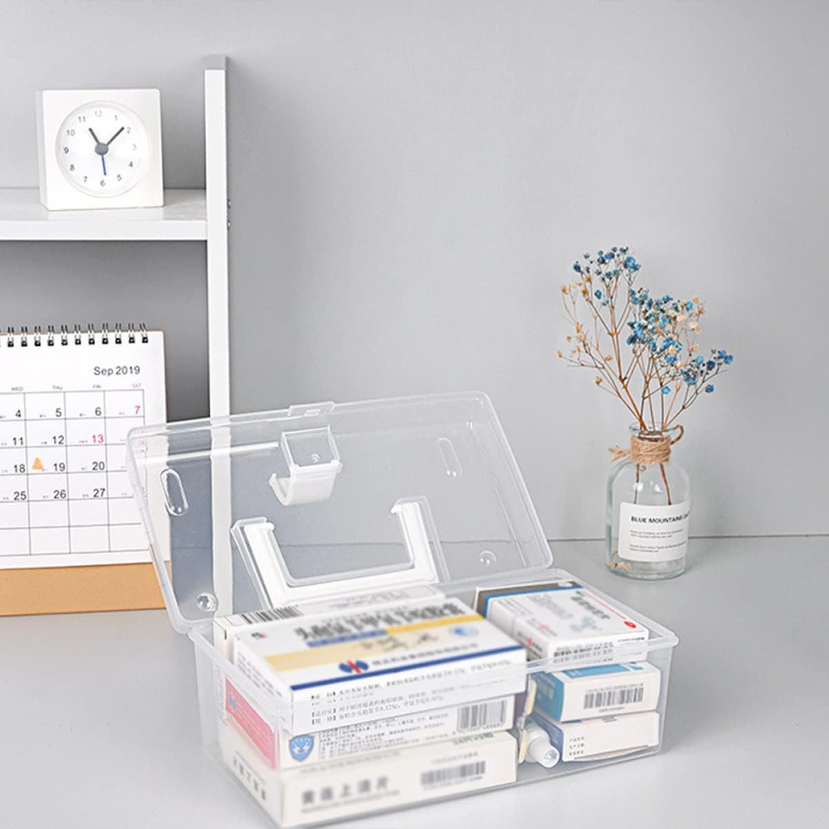 Cabilock Caja de aparejos Organizador Caja de medicamentos Caja vacía de plástico Botiquín de primeros auxilios Caja de primeros auxilios Caja de