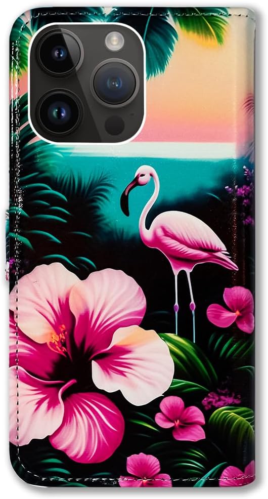 Bcov Funda para iPhone 15 Pro Max, funda de piel con tapa y soporte para tarjeta y soporte para iPhone 15 Pro Max