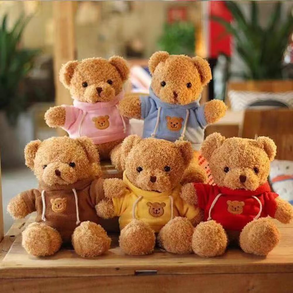 Oso de peluche, oso de peluche suave, regalos para niños pequeños en baby shower, día de San Valentín (azul, 12 pulgadas)