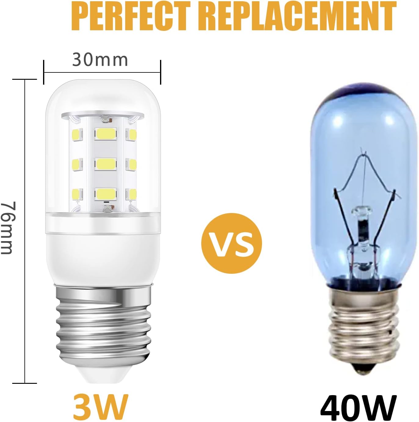 Bombilla LED mejorada para refrigerador Frigidaire Kenmore Whirlpool, refrigerador, piezas y accesorios, blanco frío, 6000 K, repuesto de bombillas