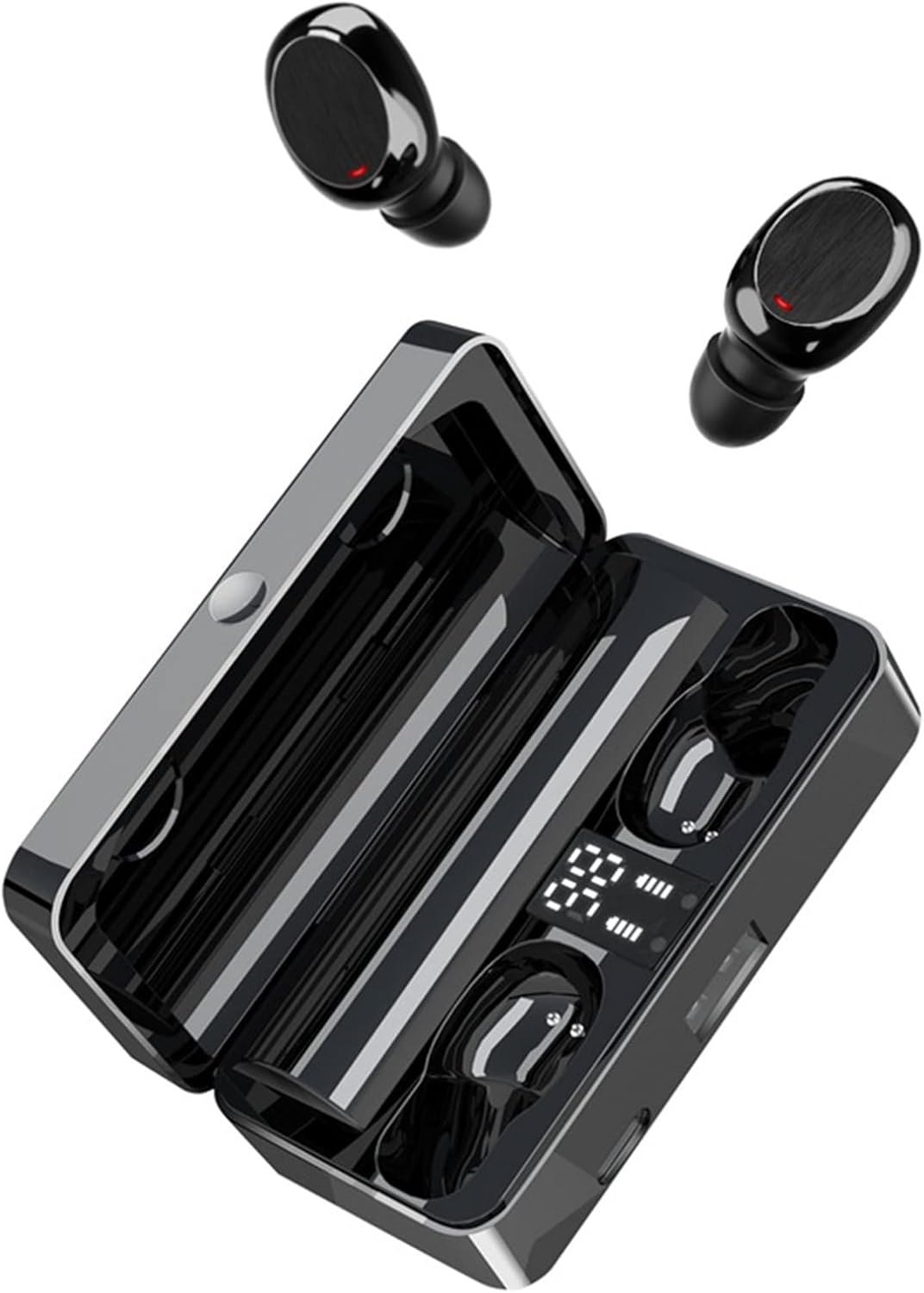 Auriculares inalámbricos Bluetooth con Bluetooth, auriculares Bluetooth 5.3 con estuche de carga, micrófono con cancelación de ruido, pantalla LCD,