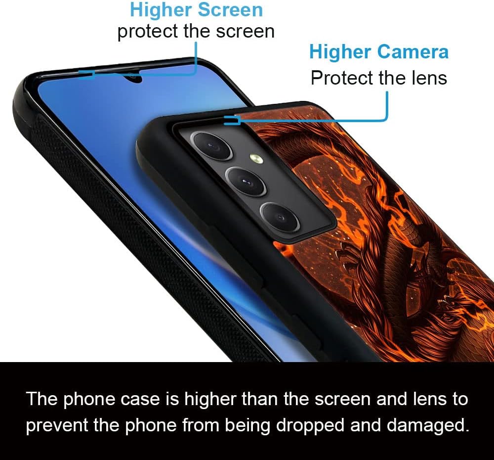 DJSOK Funda compatible con Samsung Galaxy A54 5G, diseño de lujo de dragón, policarbonato duro, a prueba de arañazos, TPU suave, a prueba de golpes,