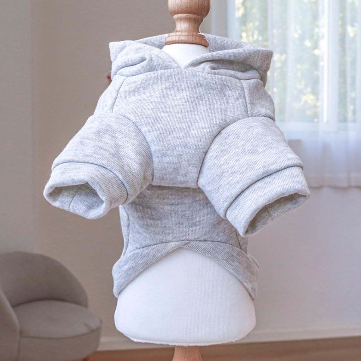 Sudadera con capucha para perro, suéter elegante con estampado para clima frío, abrigo cálido para mascotas, abrigos para clima frío, ropa para
