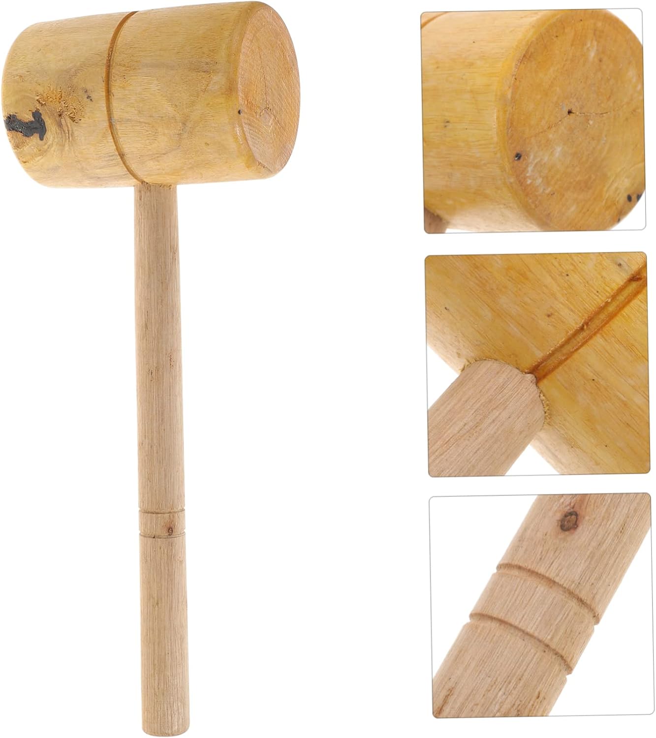 Operitacx Martillo de madera Martillo de carpintería Herramientas de mariscos Herramientas de tallado de madera Herramientas de carpintero Martillo