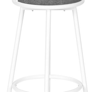Monarch Specialties I 2397 Taburete de bar, juego de 2, giratorio, altura de barra, metal blanco, aspecto de cuero gris, contemporáneo, moderno Monarch Specialties I 2397 Taburete de bar, juego de 2, giratorio, altura de barra, metal blanco, aspecto de cuero gris, contemporáneo, moderno