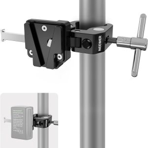 NEEWER Mini placa de batería de montaje en V con abrazadera ancha Super Crab y bloqueo QR para trípode soporte C soporte columna cardán y varilla de NEEWER Mini placa de batería de montaje en V con abrazadera ancha Super Crab y bloqueo QR para trípode soporte C soporte columna cardán y varilla de