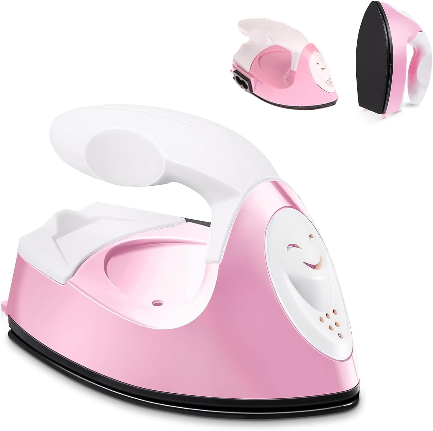 Mini plancha para manualidades, mini máquina de prensa de calor rosa, plancha portátil para viajes, práctica para proyectos de transferencia de