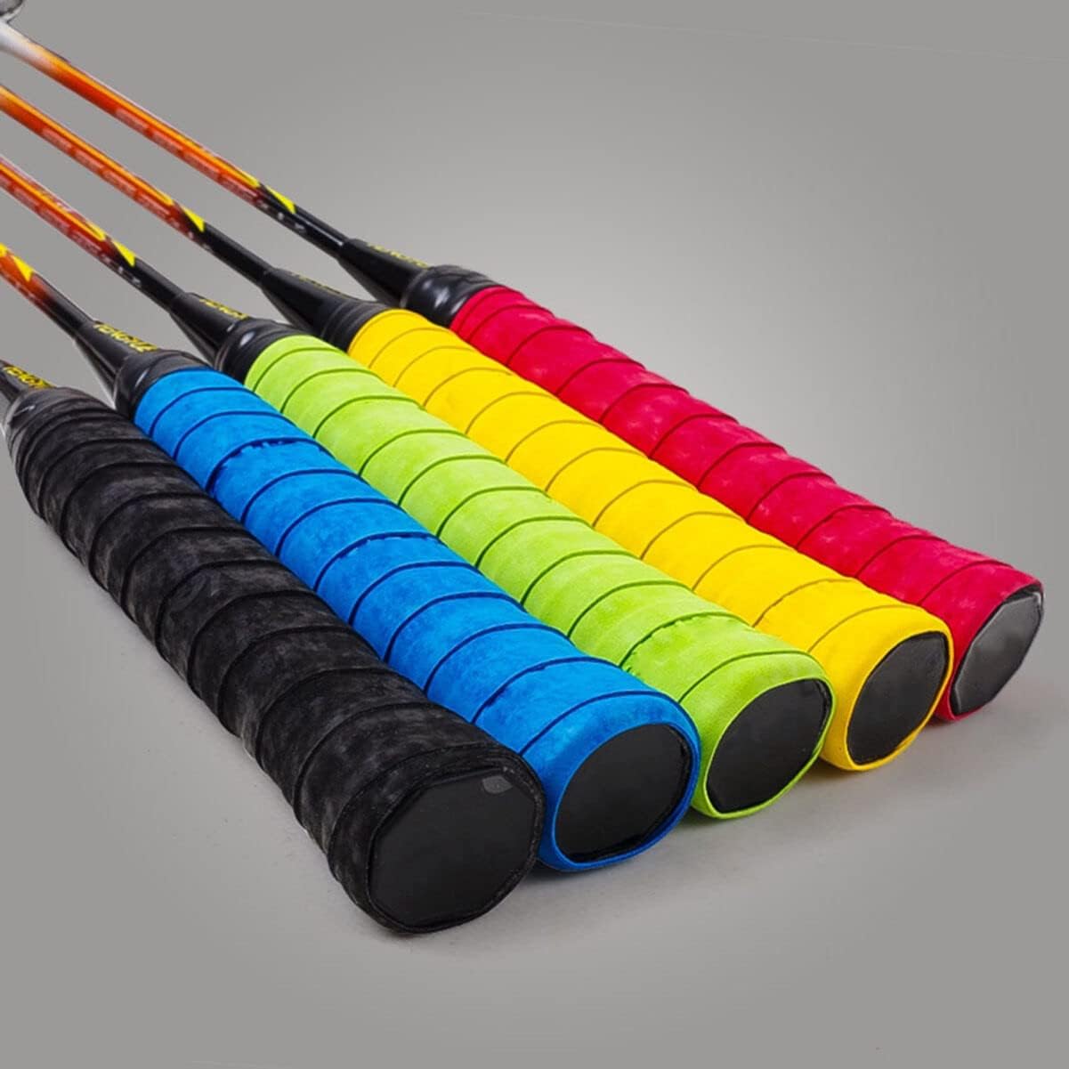 Kisangel 10 unidades de cinta de agarre para raqueta de tenis de bádminton overgrip banda de sudor antideslizante agarre de tenis para súper