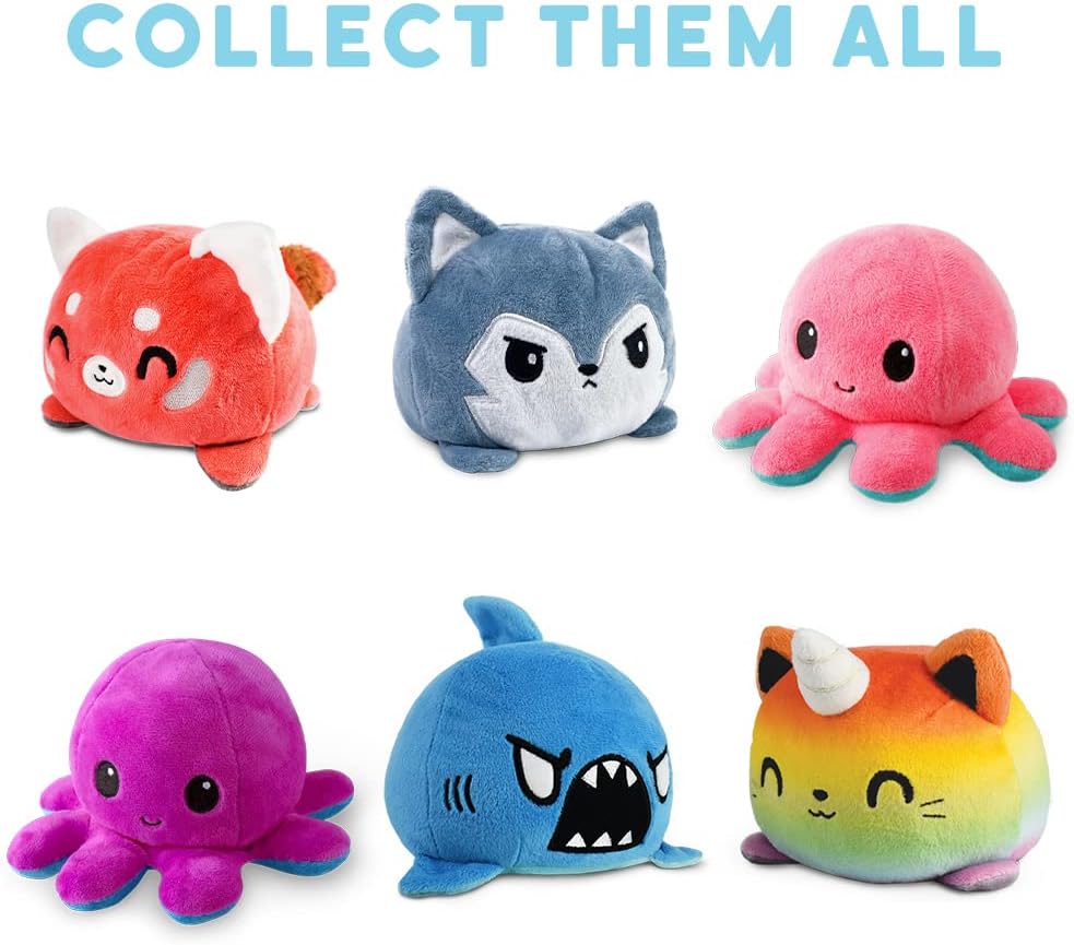 TeeTurtle – El peluche original reversible de ajolote – Monstruo – Bonitos animales de peluche sensoriales que muestran tu estado de ánimo –