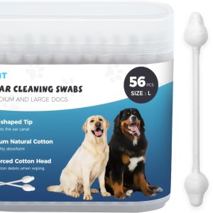 Avont Hisopos de algodón para limpieza de orejas de perro, Qtips para mascotas, cuidado de oídos de doble cara grandes Q-Tips para perros y gatos, L Avont Hisopos de algodón para limpieza de orejas de perro, Qtips para mascotas, cuidado de oídos de doble cara grandes Q-Tips para perros y gatos, L