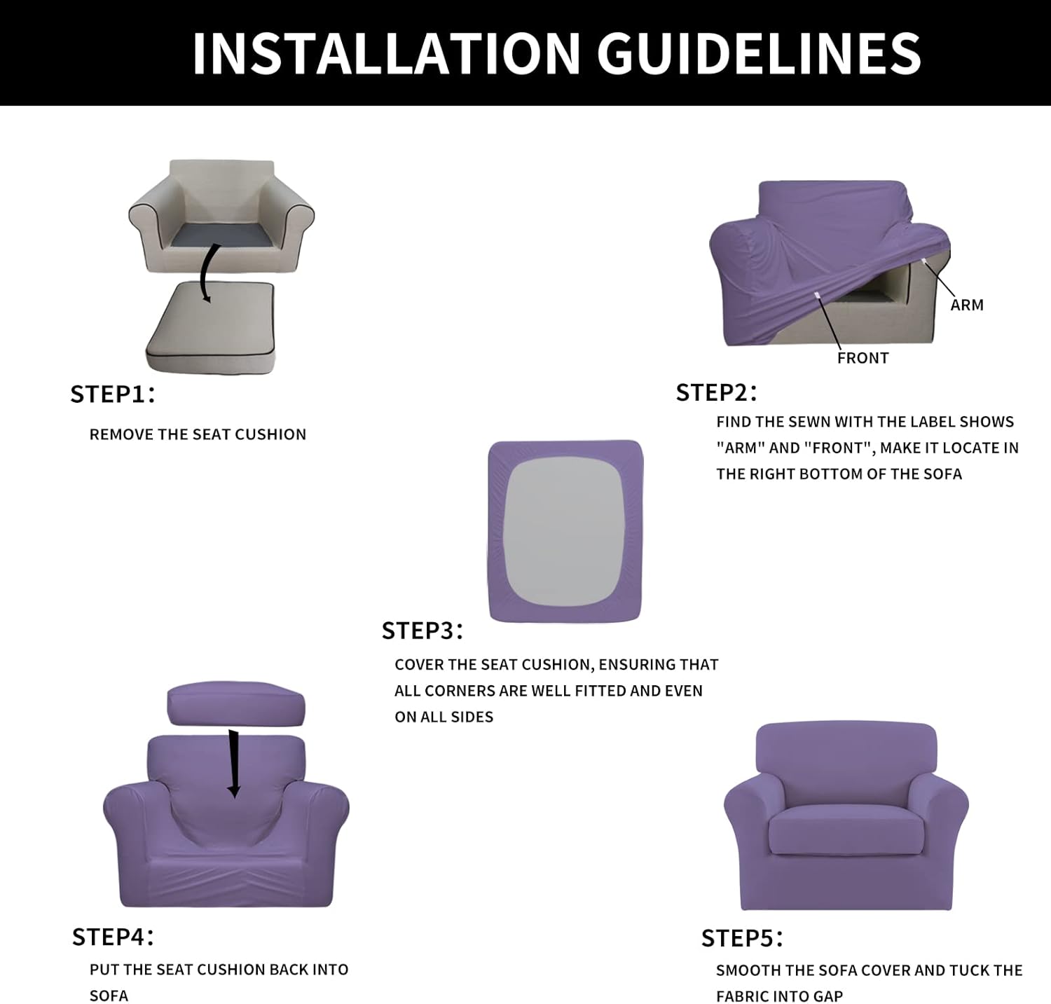 Easy-Going – Fundas elásticas de microfibra para silla (2 unidades)