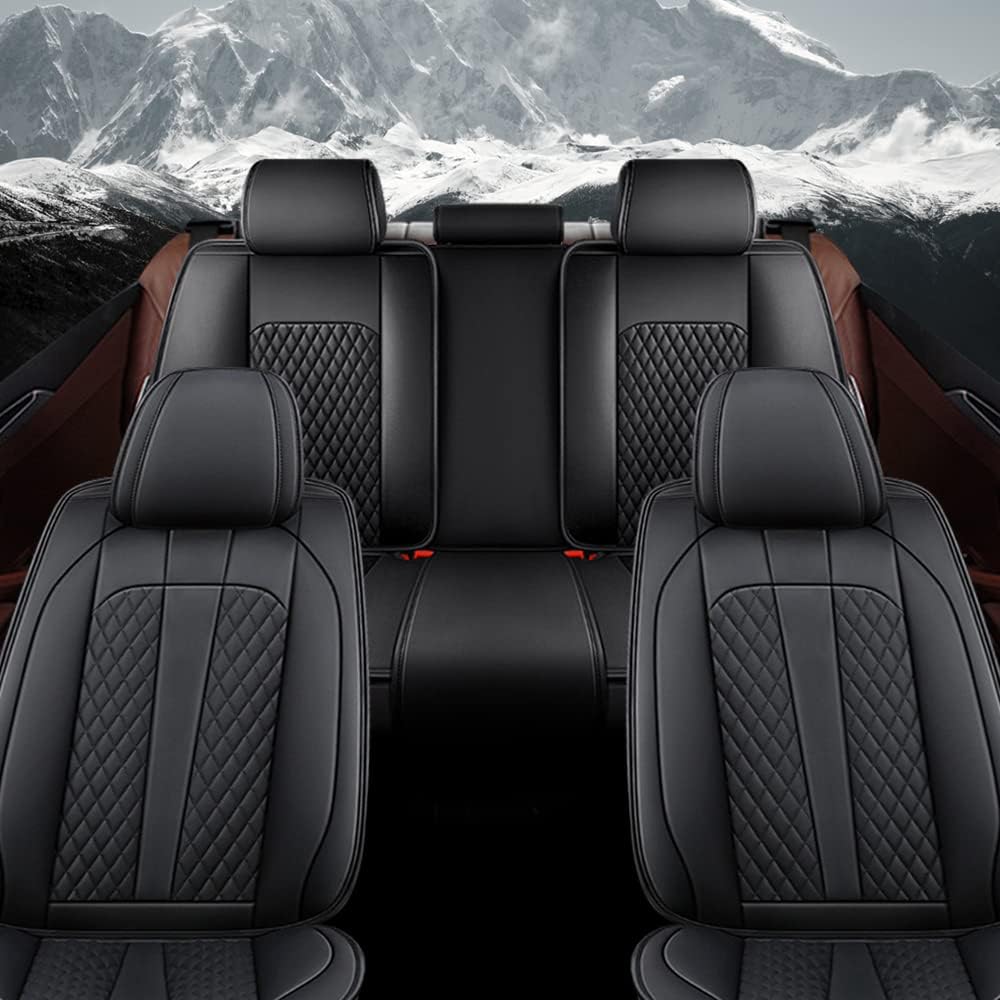Maimeilong Funda de cuero de lujo para asiento de automóvil para Dacia Sandero, fundas de asiento protectoras impermeables a prueba de arañazos