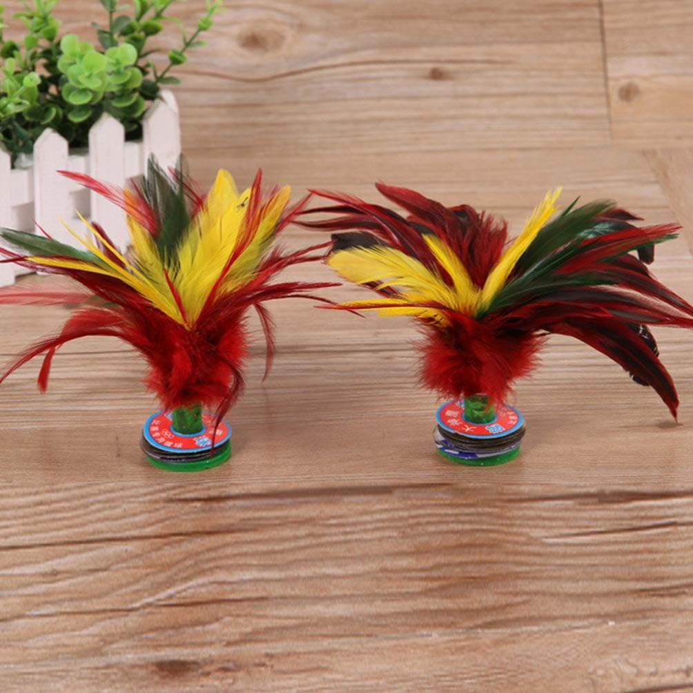 Alipis Jianzi Shuttlecock 4pcs Volante o Birdies Soft Kick Volante Chino Jianzi Pie Deportes al aire libre Juego de juguete Volante