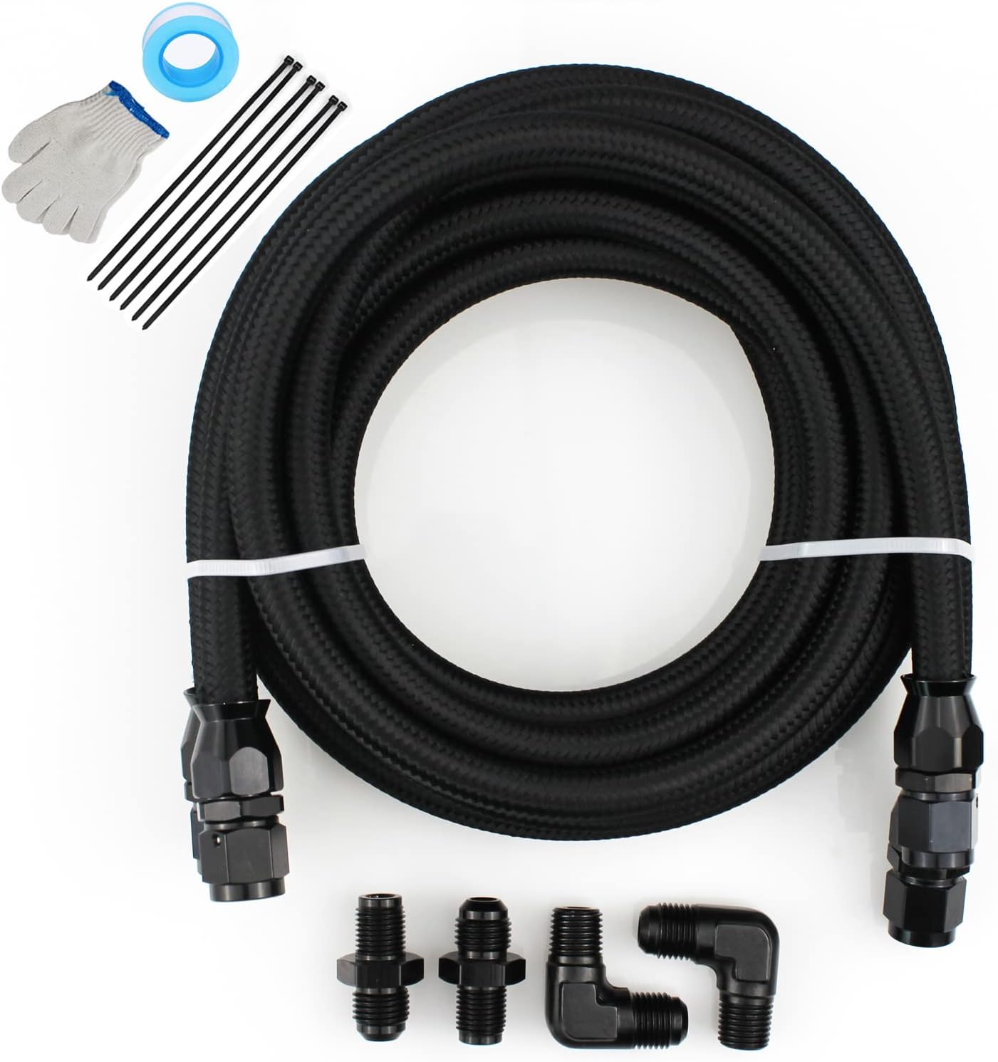 Línea de refrigeración de transmisión de PTFE de 2 x 6 AN se adapta a 4L60 700R4 TH350 TH400 para Chevy Silverado Impala SS Camaro