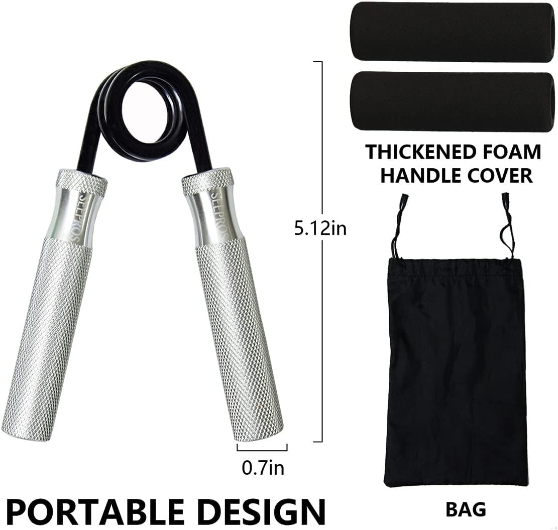 Entrenador de fuerza de agarre, fortalecedor de agarre de mano de metal de 100 LB-300 libras, antideslizante, resistente, para dedos y antebrazo,