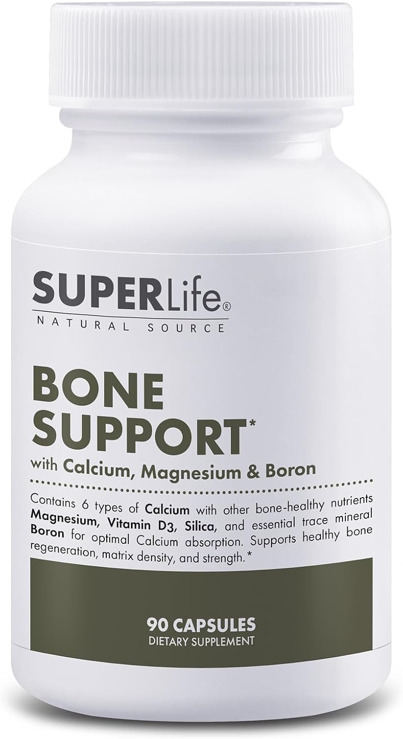 Fresh Start Soporte óseo 6 tipos de calcio altamente absorbible con nutrientes de construcción ósea, magnesio, vitamina D3 y sílice, promueve huesos