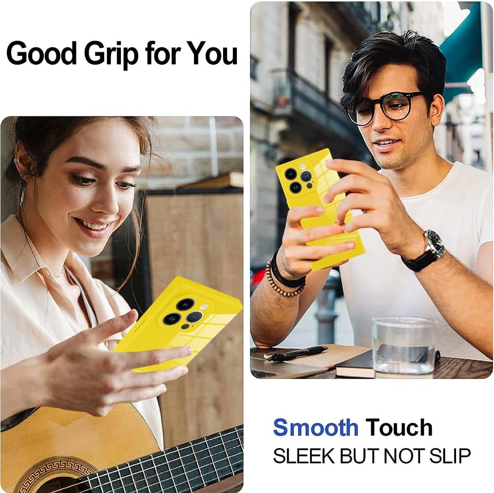 BITOBE Diseñada para iPhone 15 Pro Max, funda cuadrada linda para mujeres, niñas y hombres, funda protectora suave de TPU inalámbrico de 6.7