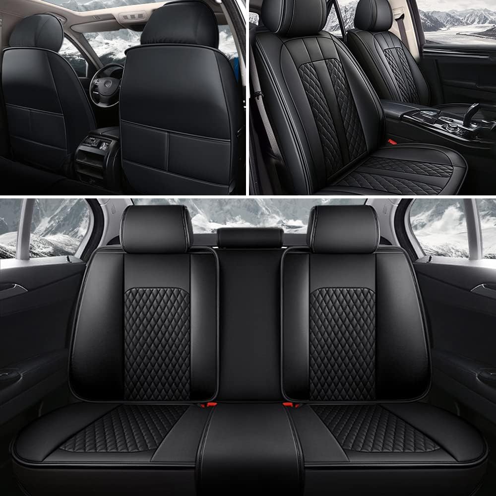 Maimeilong Funda de cuero de lujo para asiento de automóvil para Dacia Sandero, fundas de asiento protectoras impermeables a prueba de arañazos
