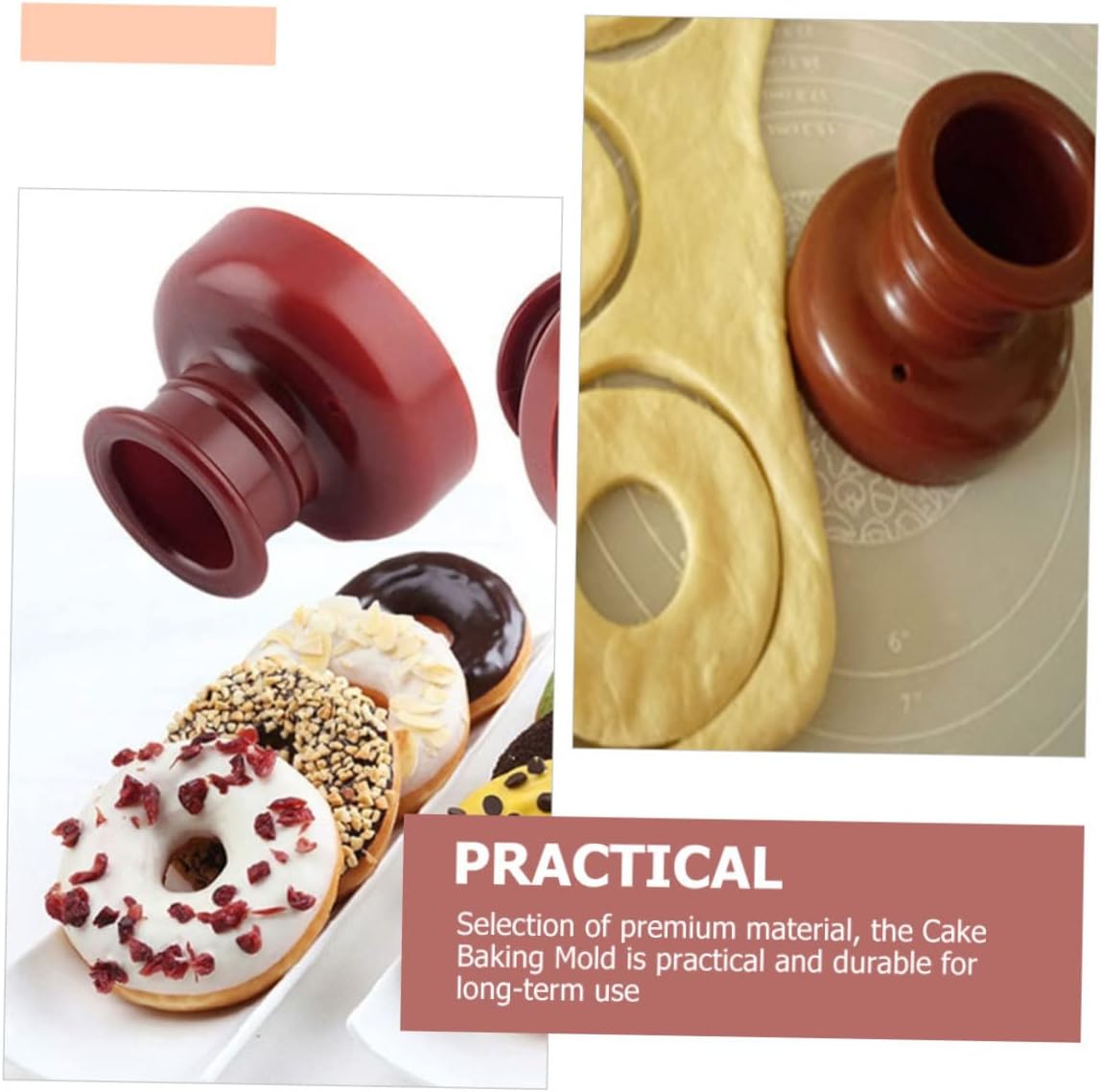JOINPAYA Molde para hacer donas, moldes para hacer donas, moldes para tartas, plantillas de galletas, decoración de pasteles, molde para hornear,