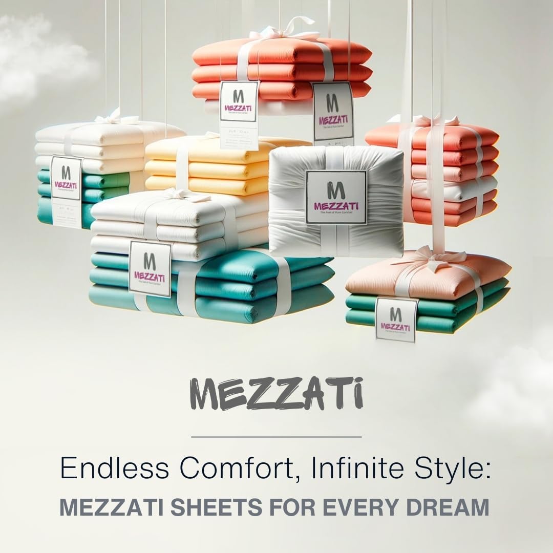 Mezzati Colección Prestige 1800 – Juego de sábanas de lujo, suave y cómoda, de microfibra cepillada