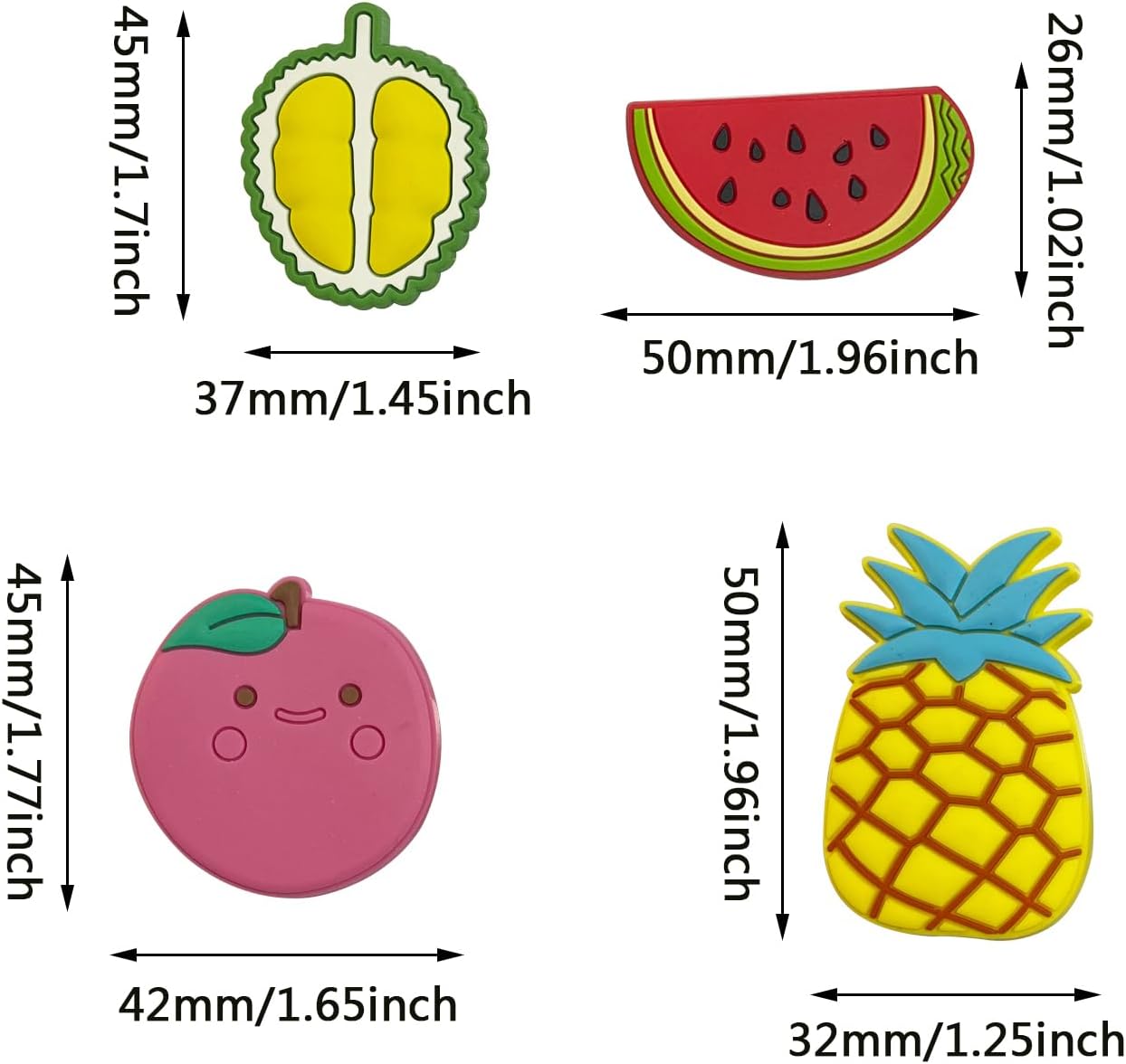 9 imanes de silicona para nevera de frutas, lindos imanes de frutas para refrigerador, imán para refrigerador de frutas, alimentos, frutas, imanes