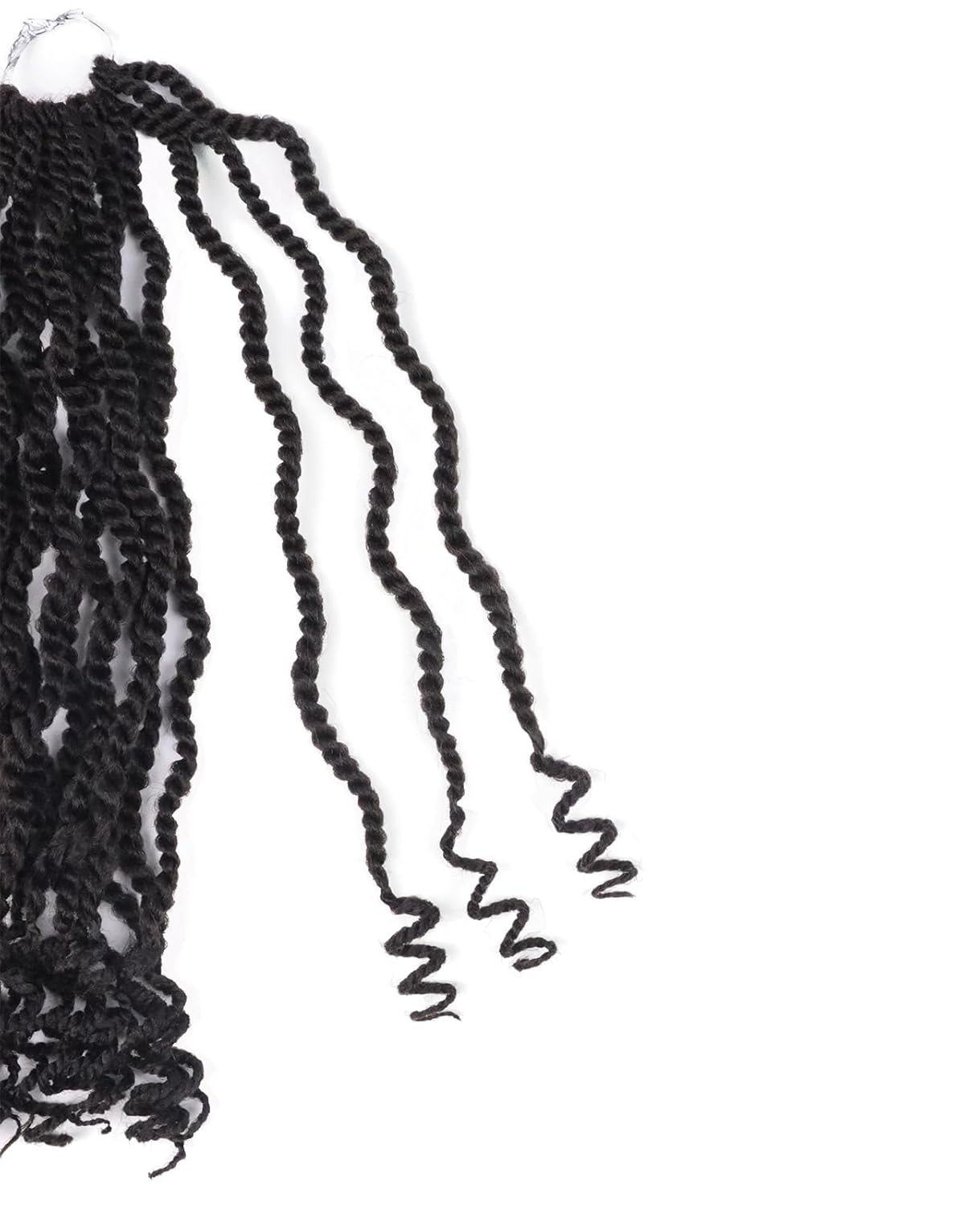 Cabello senegalés de ganchillo con rizos 4, cabello senegalés para mujeres negras, 12 pulgadas, 8 paquetes de trenzas de ganchillo con extremos