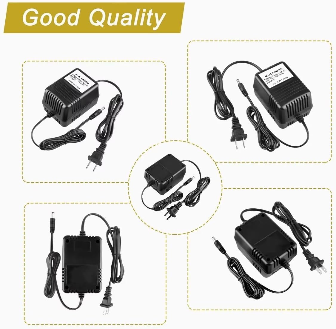 Adaptador de CA AC6V compatible con Vtech AT & T EL52313 EL52333 EL52353 3 Teléfono inalámbrico ATT DECT 6.0 Sistema de contestación de teléfono