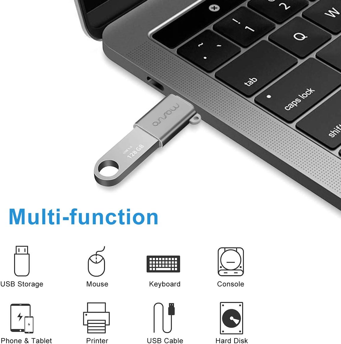 MOSISO Paquete de 2 adaptadores USB C a USB, conector USB tipo C a USB, convertidor Thunderbolt 3 a USB 3.0 OTG compatible con MacBook Pro