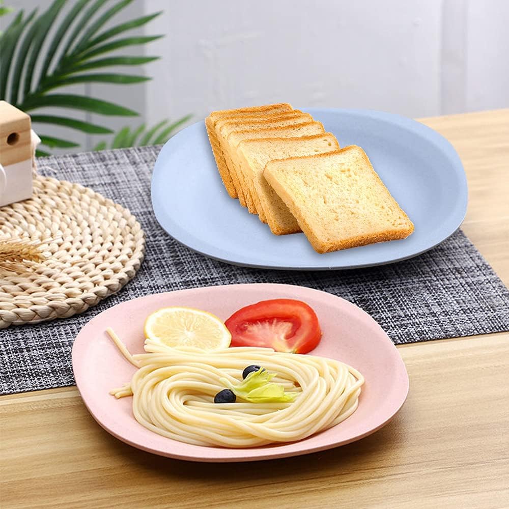 Paquete de 12 platos de postre, platos de ensalada cuadrados gruesos para aperitivos, platos pequeños de 7.3 pulgadas, plato de aperitivo, plato de