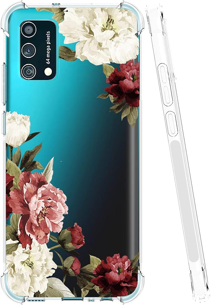 Funda para Galaxy A02S, Samsung A02S Funda transparente para niñas y mujeres, TPU suave a prueba de golpes, funda protectora transparente para