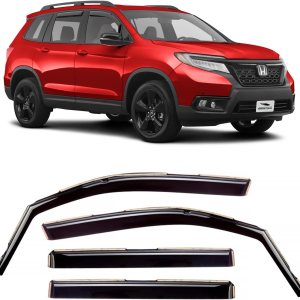 Voron Glass Protectores de lluvia extra duraderos en canal para Honda Passport 2019-2023, deflectores de ventana, viseras de ventana de ventilación, Voron Glass Protectores de lluvia extra duraderos en canal para Honda Passport 2019-2023, deflectores de ventana, viseras de ventana de ventilación,