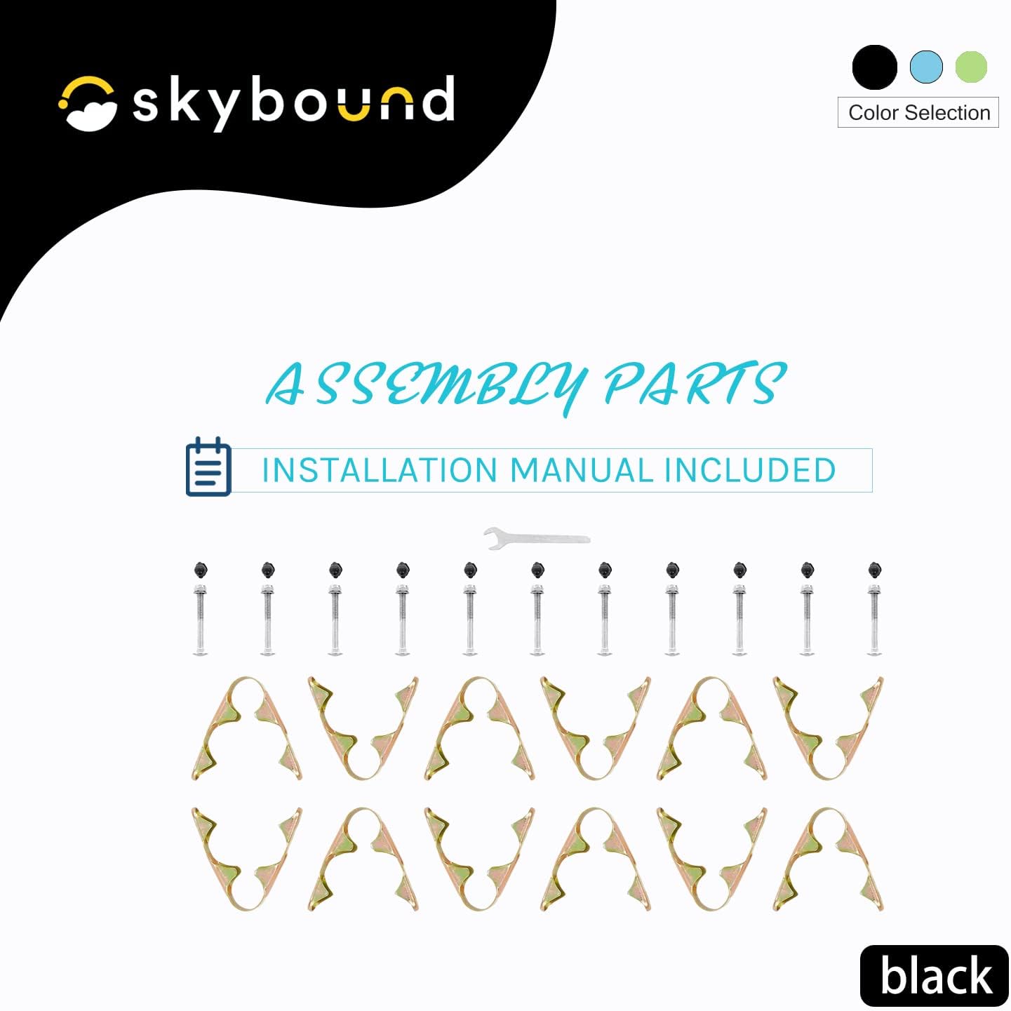 SkyBound Juego completo de 6 postes y accesorios de repuesto universales. Red no incluida. Variedad de colores