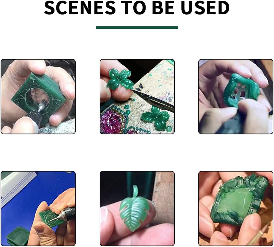 Bloque de cera para tallar cera perdida, herramienta de moldeo de joyería, molde para esculpir 1 libra (rebanadas de cera verde)