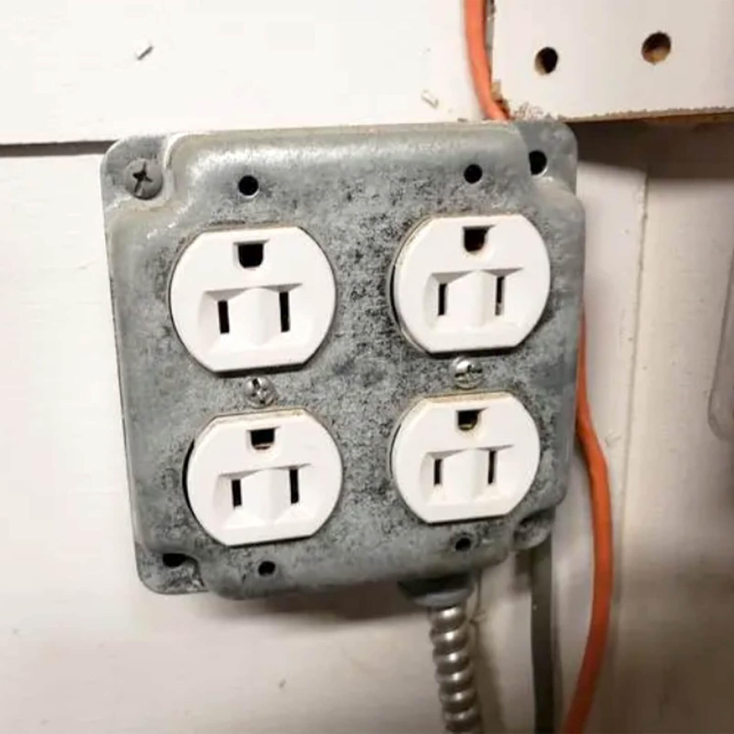 Caja Eléctrica Cuadrada de 4″, Caja Eléctrica de Metal Profundo de 1-12″, 21.0 Cu. in. Capacidad, Caja de conexiones eléctricas, galvanizado