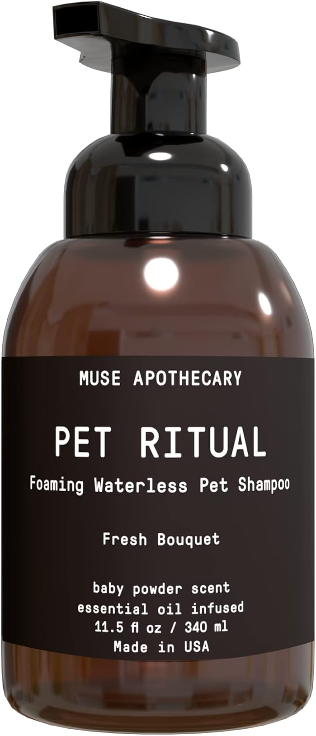 Muse Apothecary Pet Ritual – Champú espumoso sin agua para perros, champú sin agua para perros, champú para perros sin enjuague, champú para perros