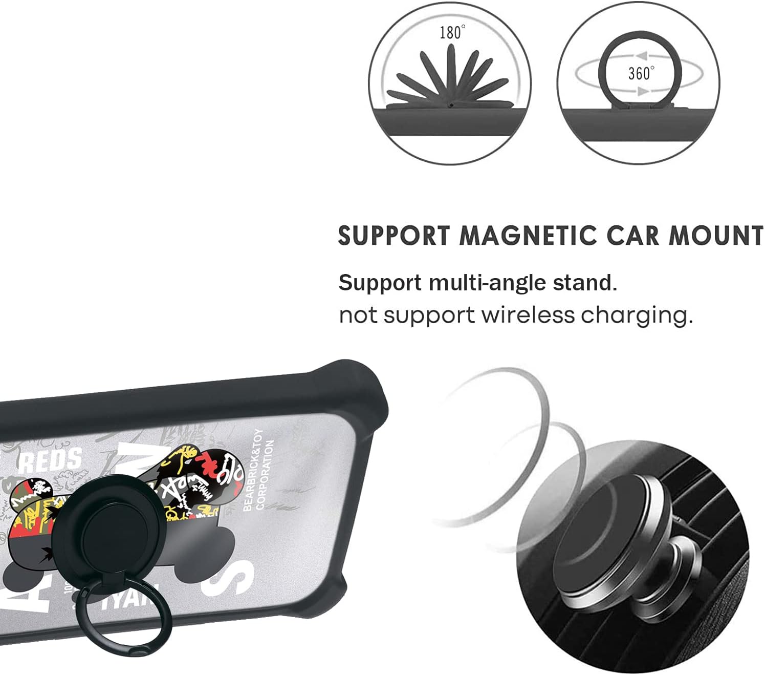 Aroepurt DYH-CGZ – Funda compatible con Huawei Mate 20 PRO con protector de pantalla de vidrio templado, PC + TPU 2 en 1, soporte de anillo, luz