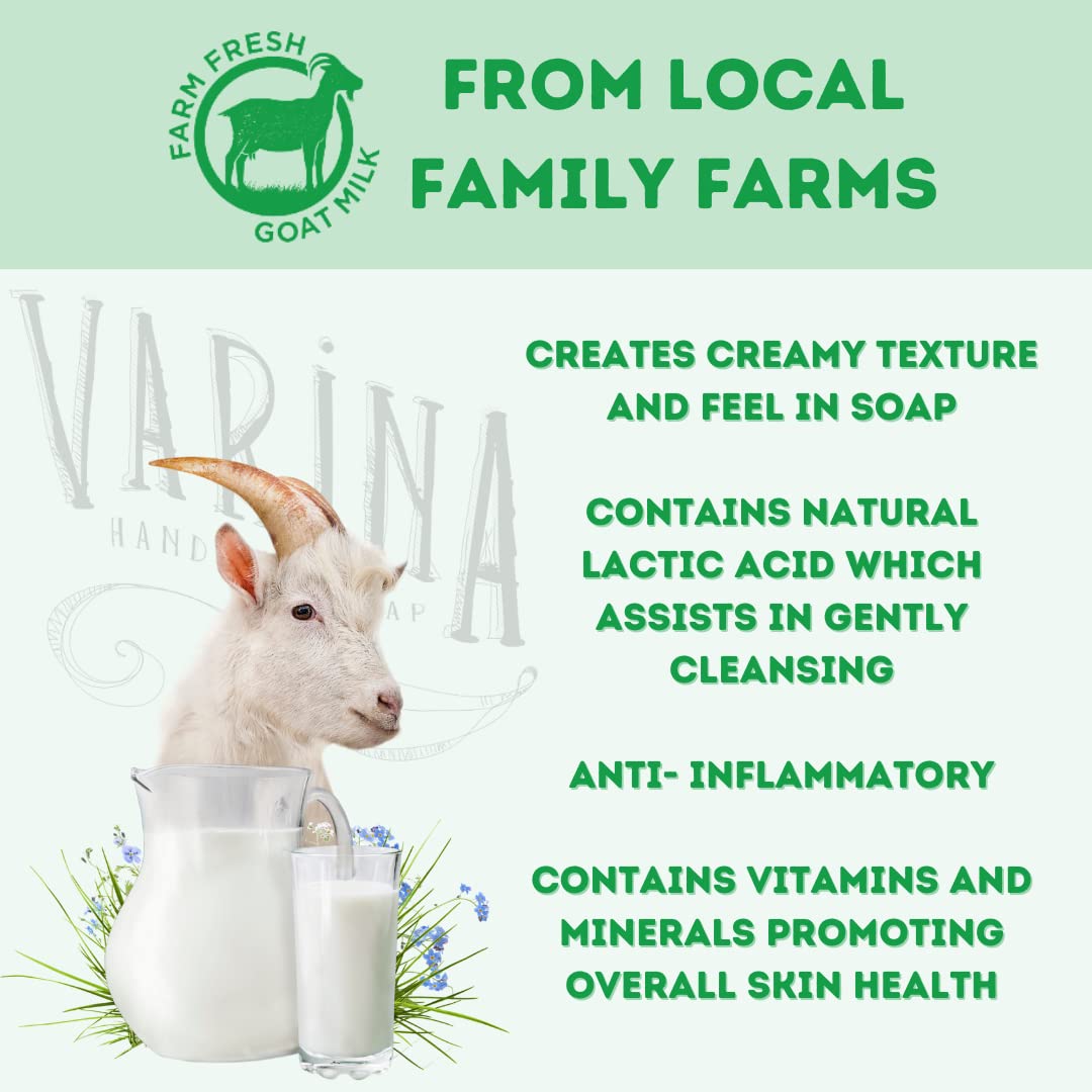 Varina Jabón en barra de crema de café natural, limpieza suave para pieles sensibles, aromas terrosos, paquete de 3, experimenta una piel sana y