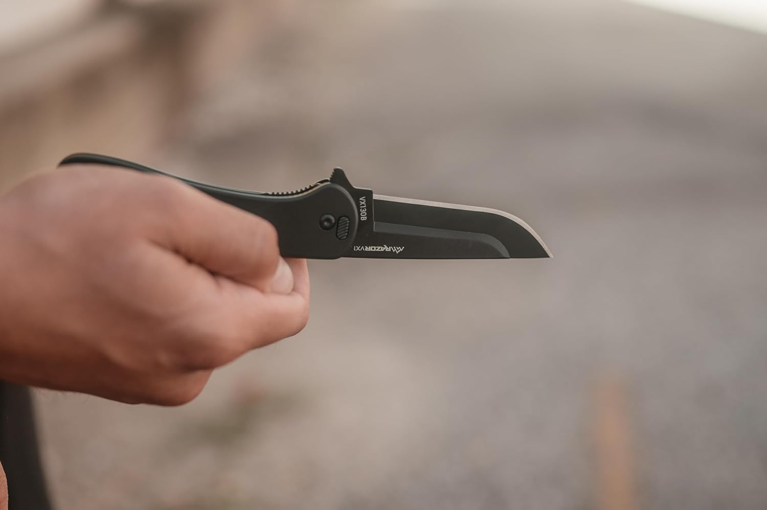 OUTDOOR EDGE RAZOR VX1 – Cuchillo de bolsillo plegable EDC asistido con hoja reemplazable  Hoja de acero inoxidable de 3 pulgadas, mango de aluminio