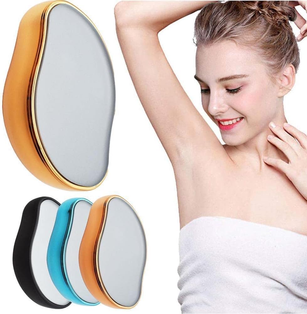Crystal Hair Eraser, Crystal Hair Remover for Women and Men, Painless Exfoliation Magic Crystal Hair Remover Crystal Smooth Hair Remover for Legs,