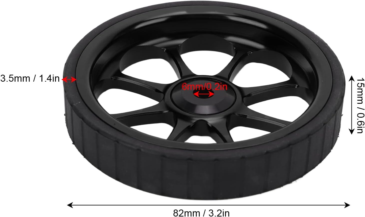 VGEBY Bicicleta plegable Easy Wheel, aleación de aluminio 3.228 in rodamiento ensanchado rueda fácil para Brompton 3sixty bicicleta plegable (negro)