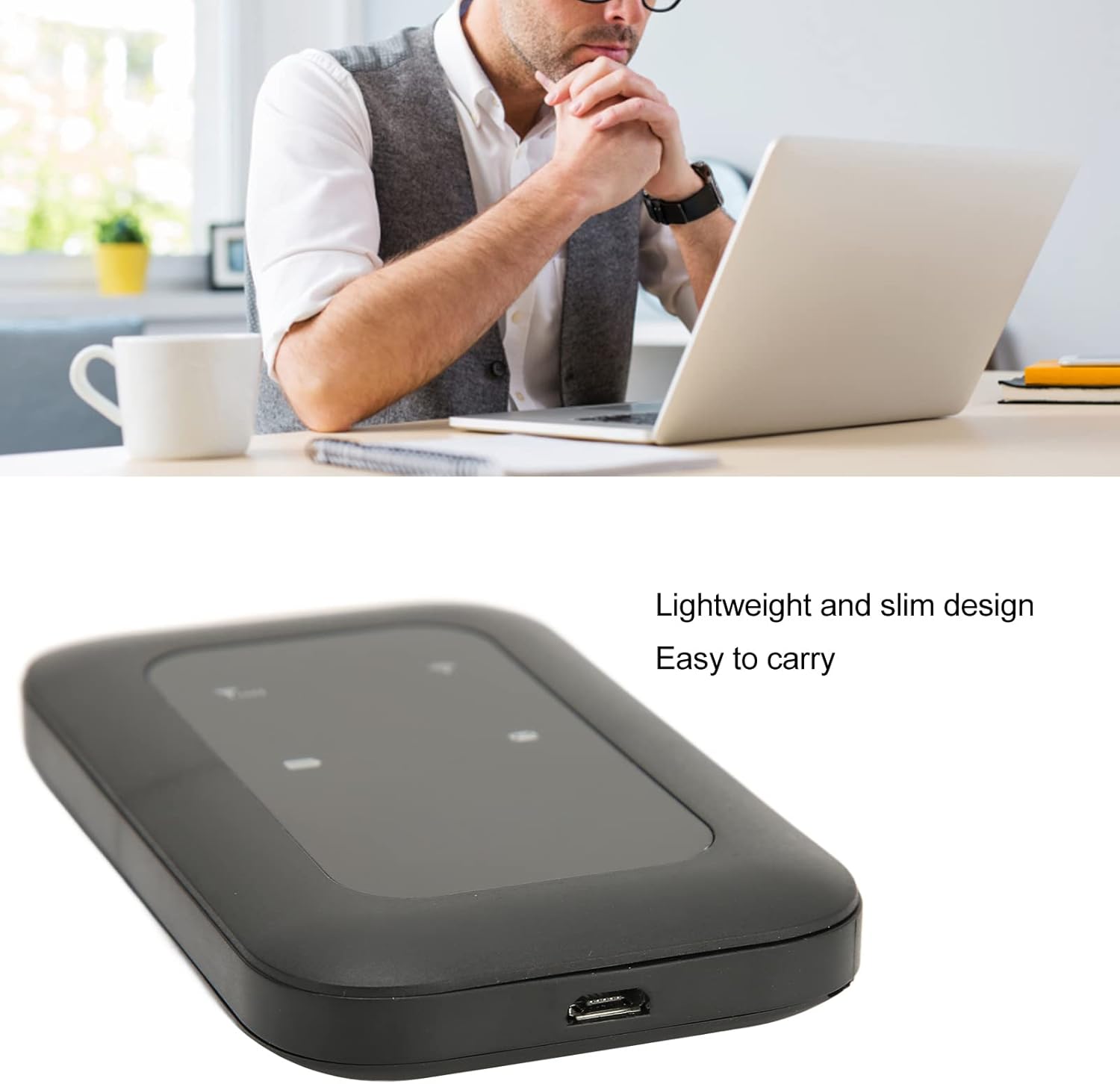 H806 Hotspot WiFi móvil portátil, pantalla inteligente LED, tarjeta multifuncional insertada de alta velocidad WiFi móvil Hotspot para viajes al