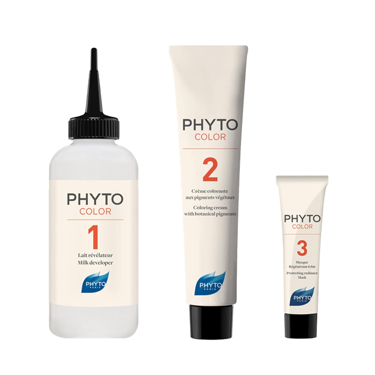 PHYTO Phytocolor – Tinte permanente para el cabello con pigmentos botánicos, 100 % cobertura de cabello gris, sin amoníaco, sin PPD, sin resorcina,