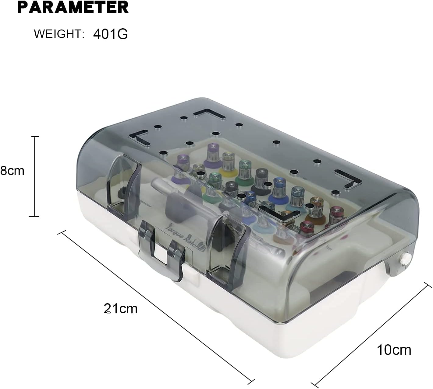 Juego de herramientas de reparación universal Dental para implantes, destornilladores, kit de prótesis colorido, juego de llaves dinamométricas, 16