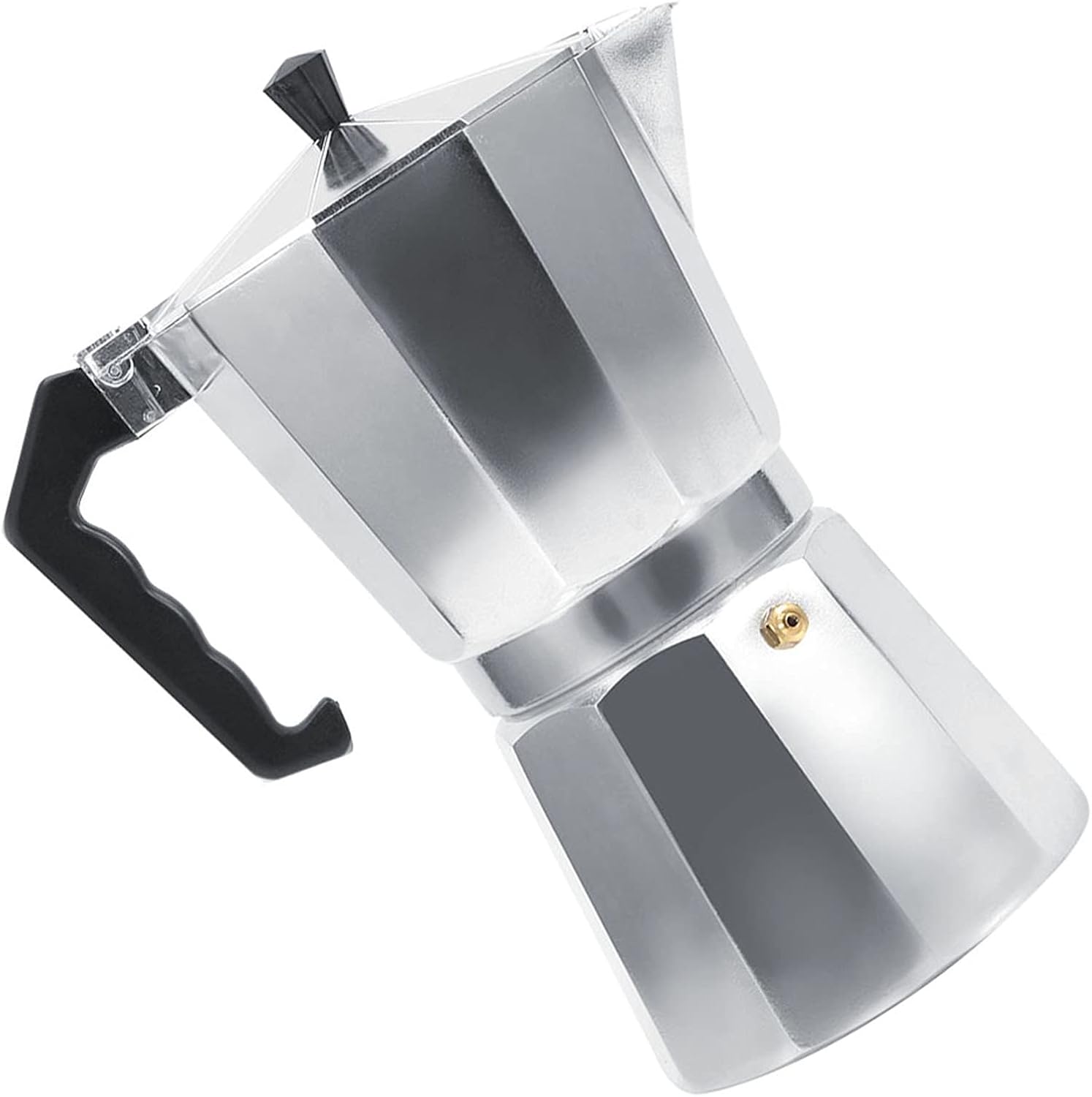 Olla de moka tipo italiano, 36912 tazas de aluminio, cafetera, estufa para uso en casa y oficina caliente, hervidor de moka, para café (20.3 fl oz,